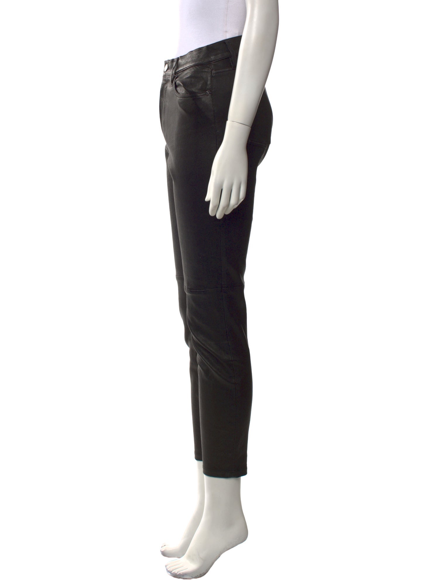 Ralph Lauren Black Label Leather Wide Leg Pants