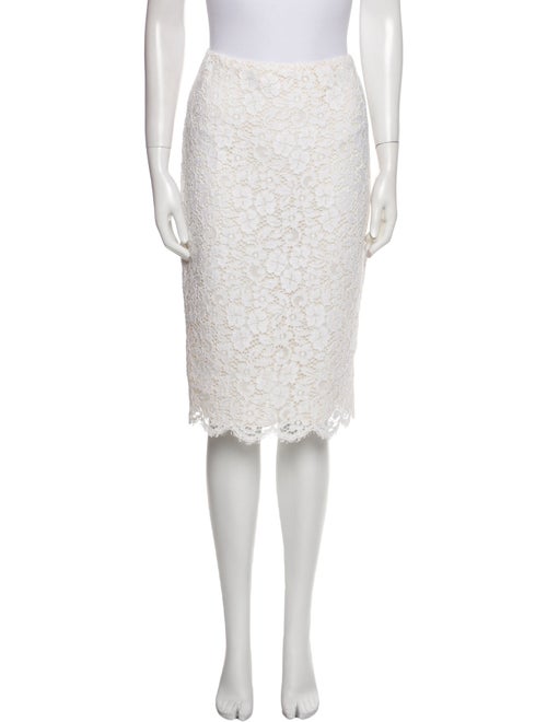 Ralph Lauren Black Label Lace Trim Embellishment Knee-Length Skirt