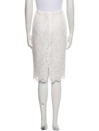 Ralph Lauren Black Label Lace Trim Embellishment Knee-Length Skirt