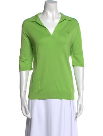 Ralph Lauren Black Label V-Neck Three-Quarter Sleeve Polo