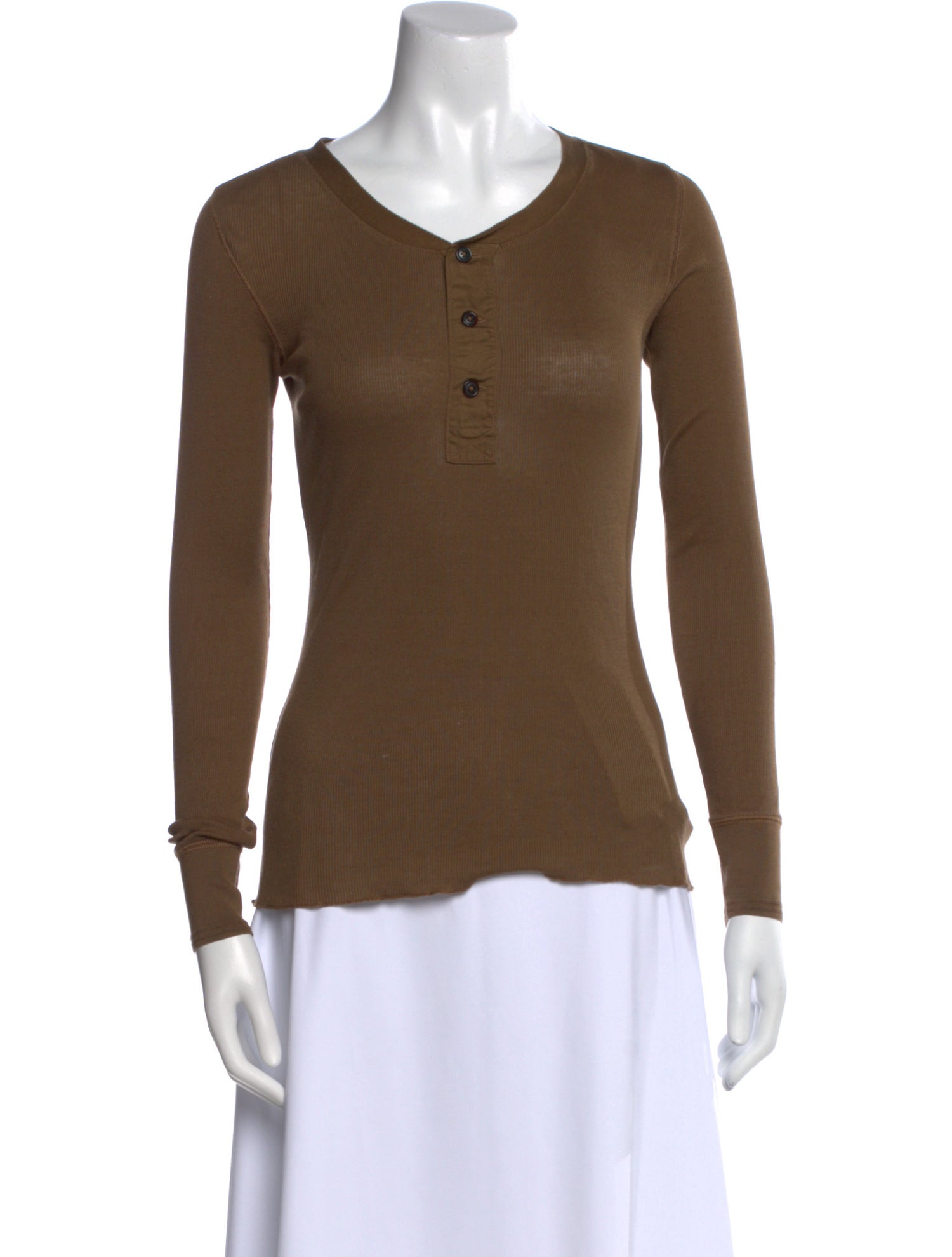 Ralph Lauren Black Label V-Neck Long Sleeve Top