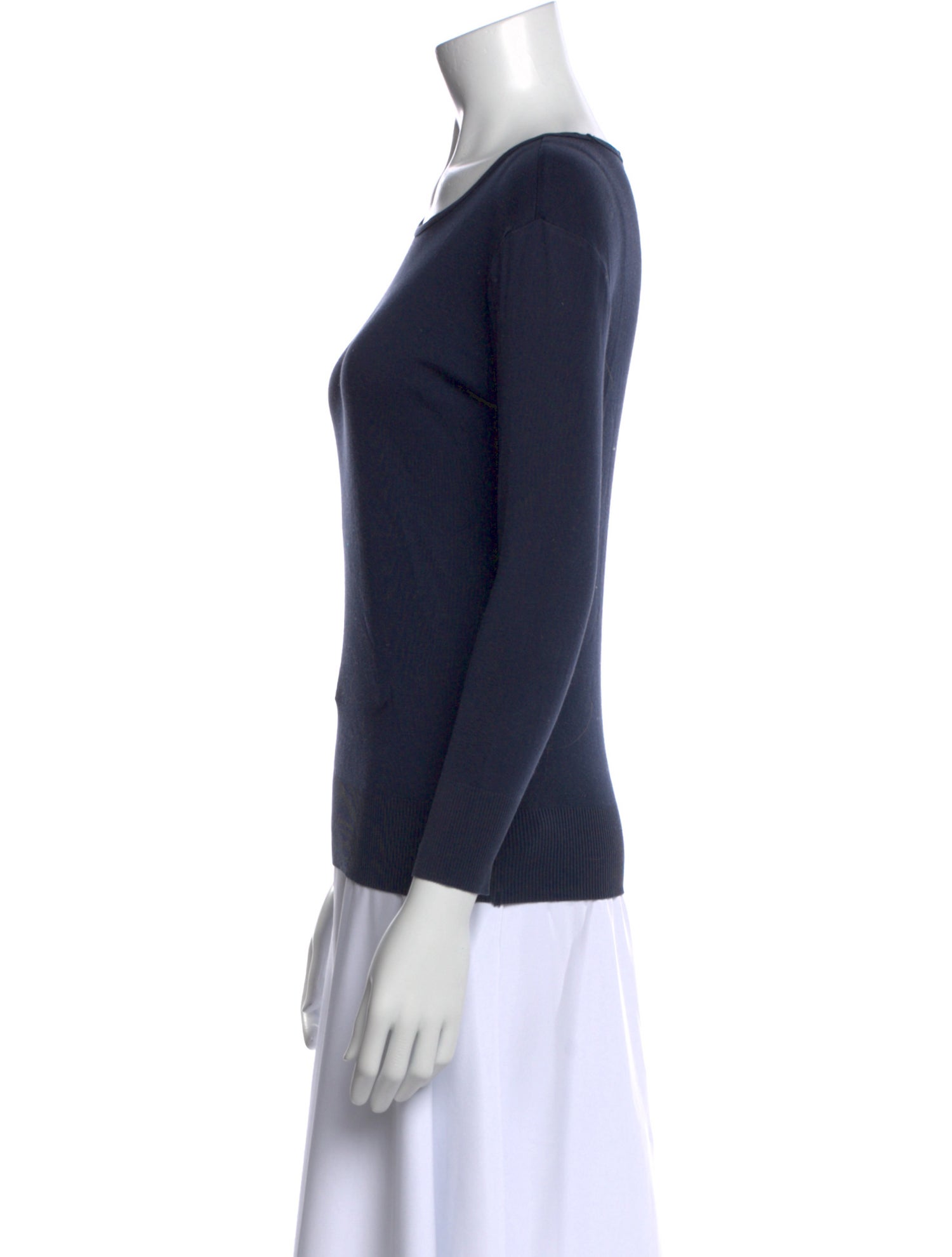 Ralph Lauren Black Label Scoop Neck Three-Quarter Sleeve T-Shirt