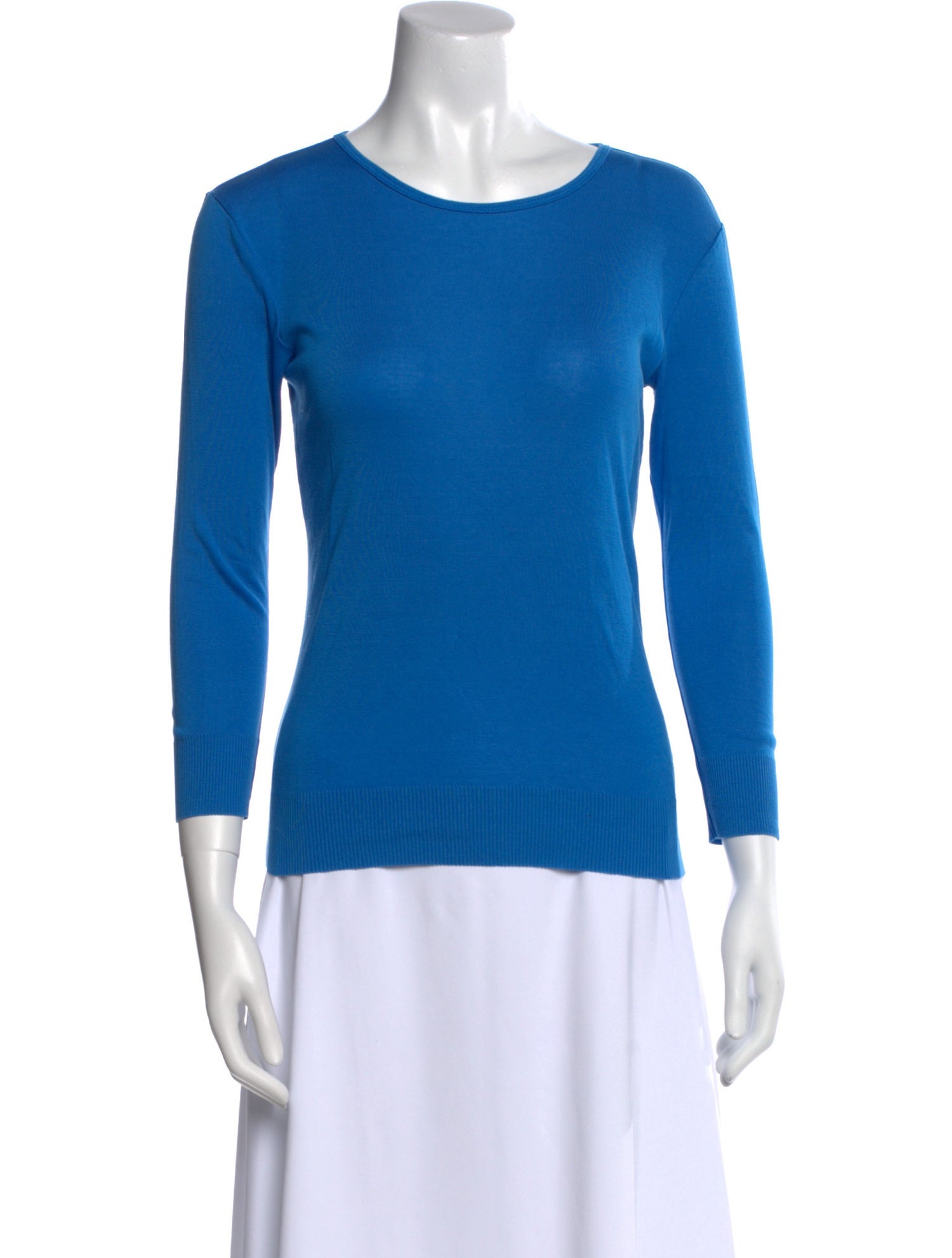 Ralph Lauren Black Label Scoop Neck Three-Quarter Sleeve T-Shirt