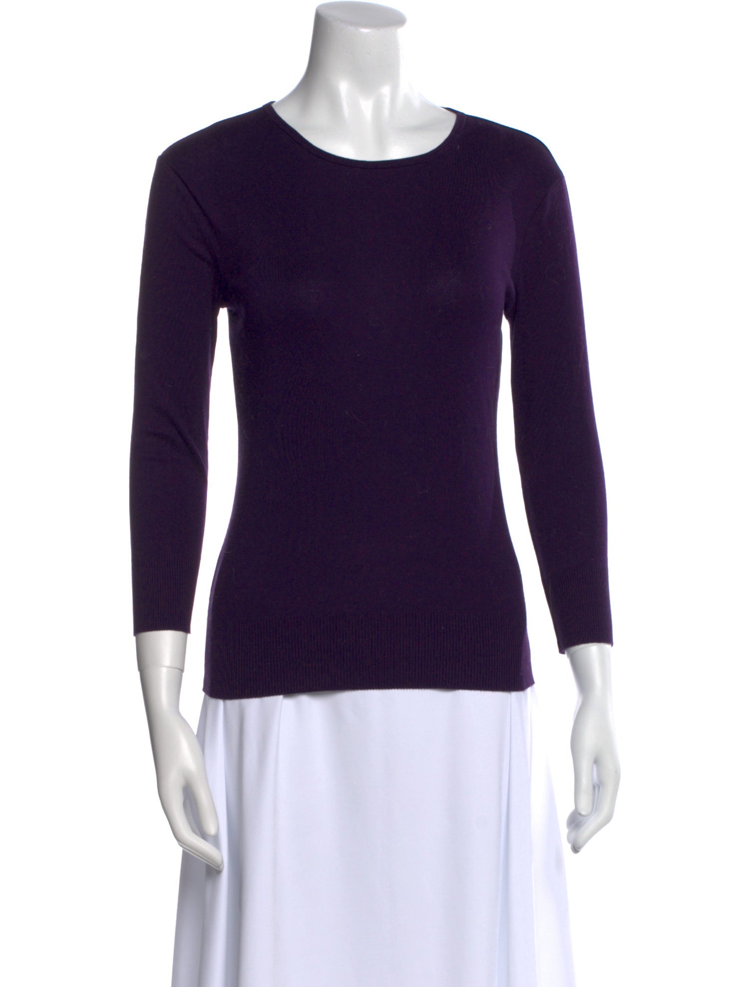 Ralph Lauren Black Label Scoop Neck Three-Quarter Sleeve T-Shirt