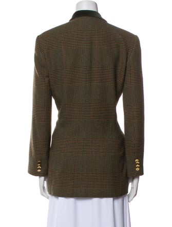 Ralph Lauren Black Label Wool Houndstooth Print Blazer