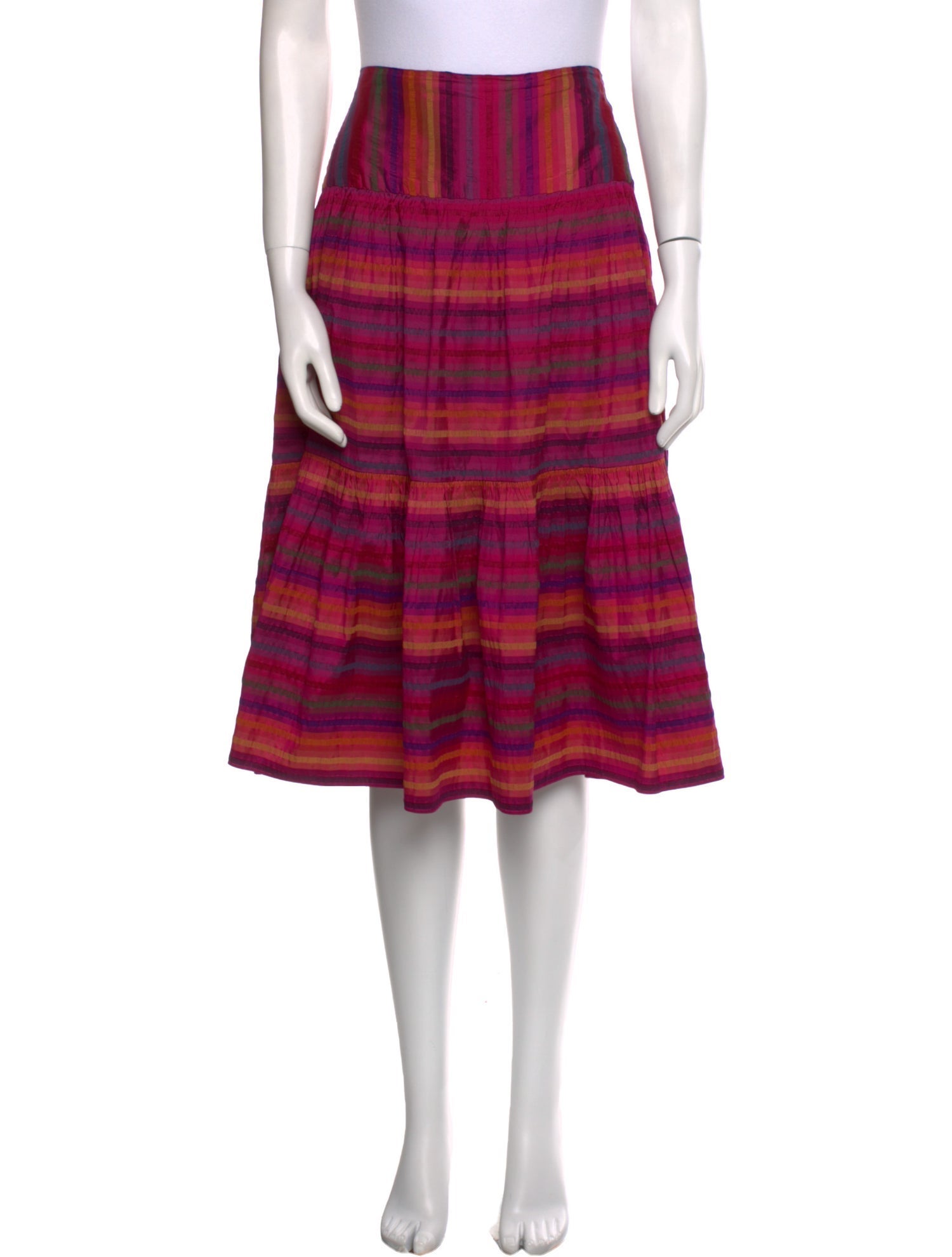 Ralph Lauren Black Label Silk Knee-Length Skirt