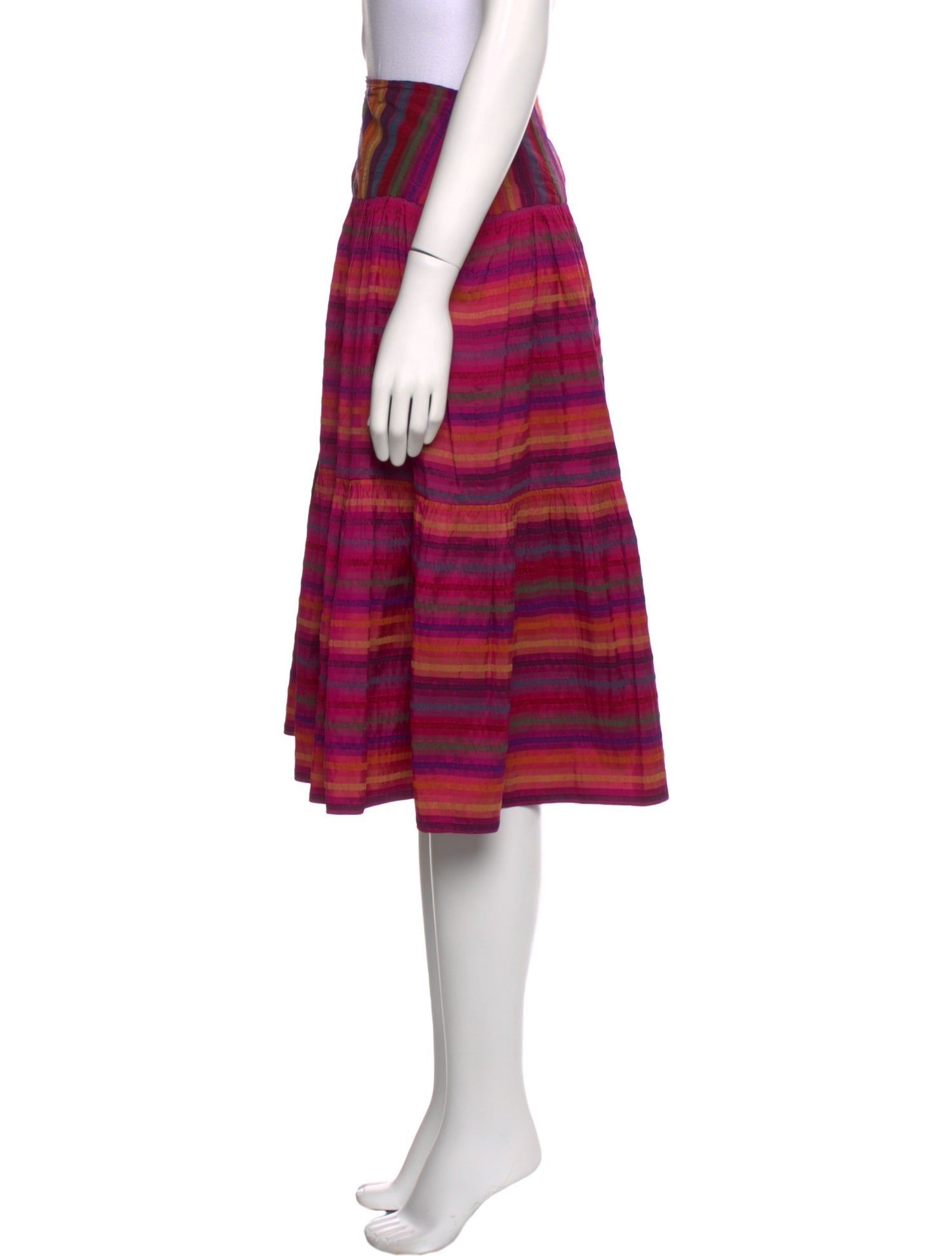 Ralph Lauren Black Label Silk Knee-Length Skirt