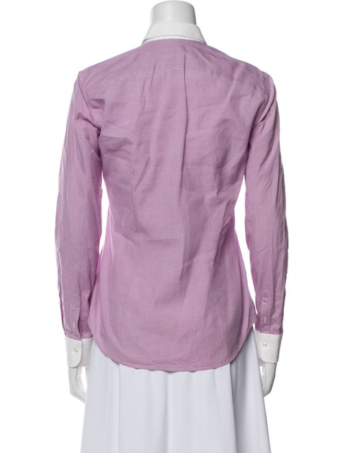 Ralph Lauren Black Label Plaid Print Long Sleeve Button-Up Top