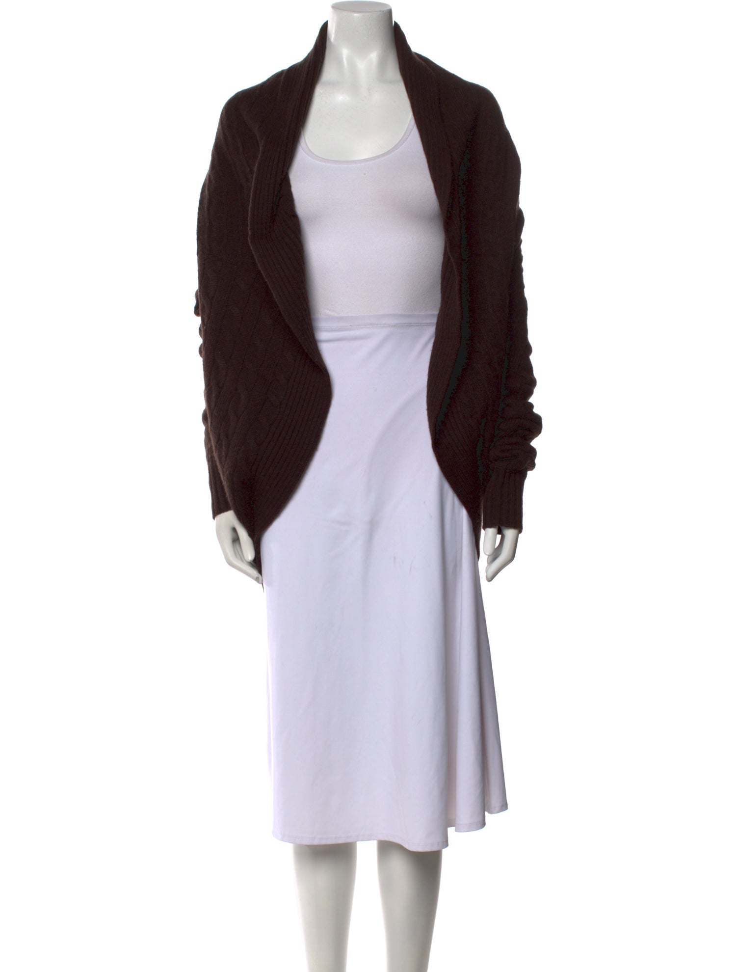 Ralph Lauren Black Label Cashmere Open Front Sweater