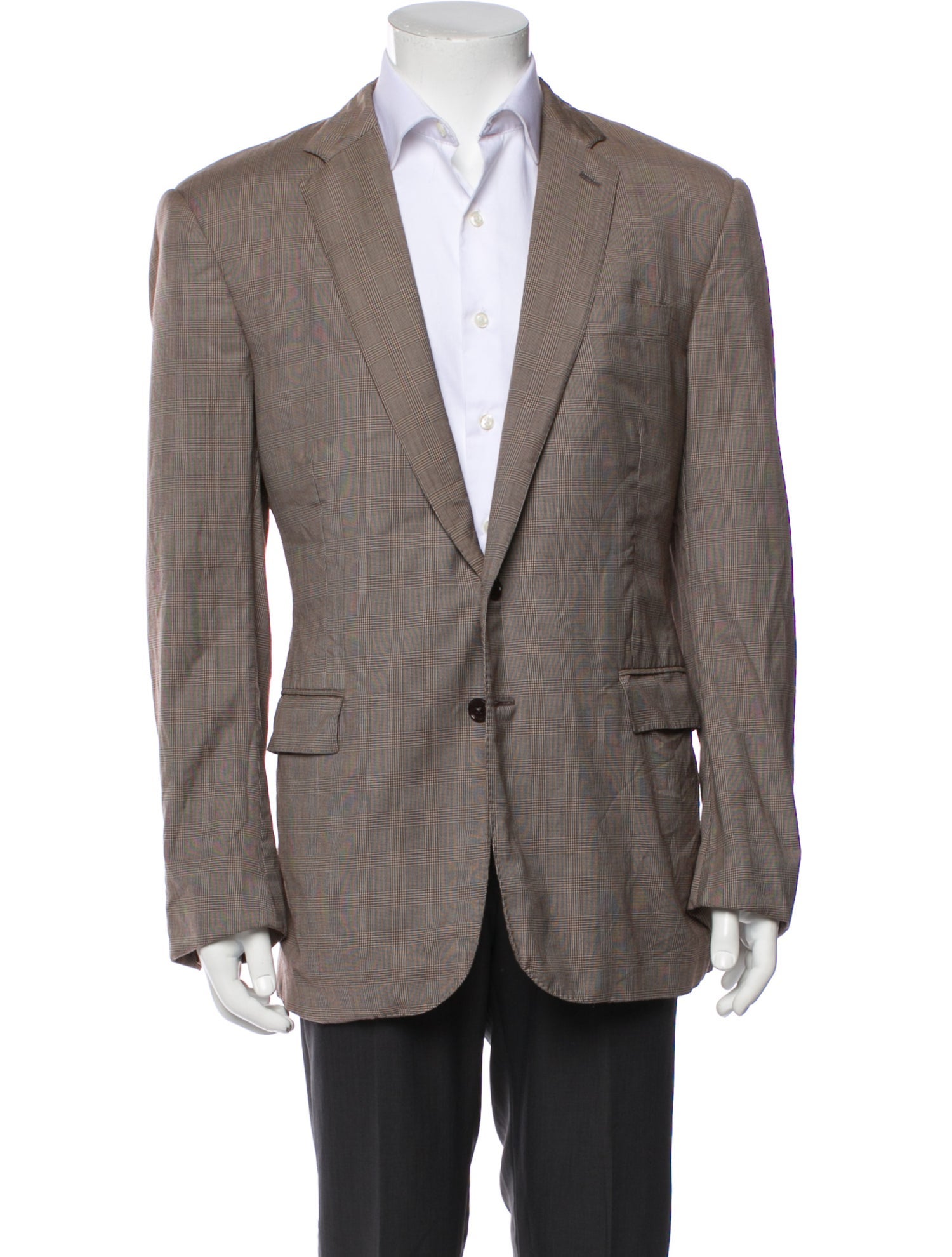 Ralph Lauren Black Label Wool Plaid Print Blazer