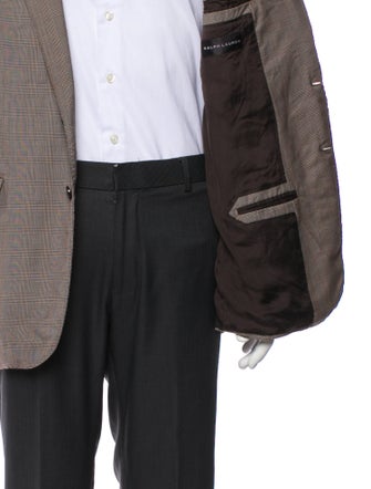 Ralph Lauren Black Label Wool Plaid Print Blazer