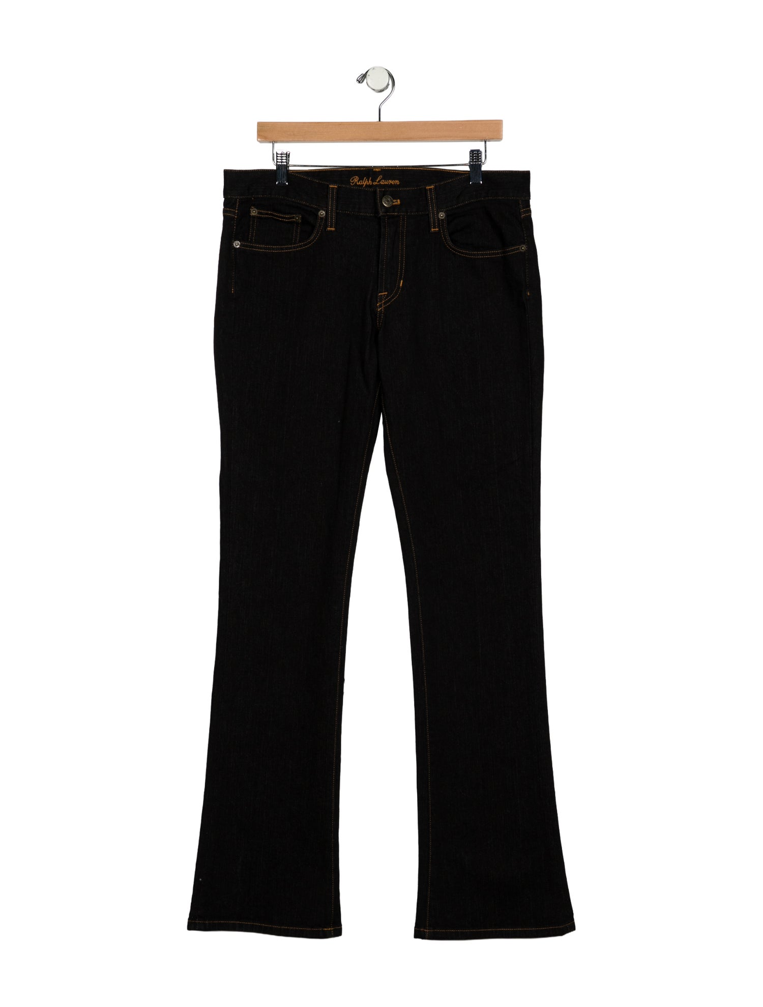 Ralph Lauren Black Label Mid-Rise Wide Leg Jeans