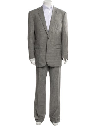 Ralph Lauren Black Label Wool Plaid Print Two-Piece Suit