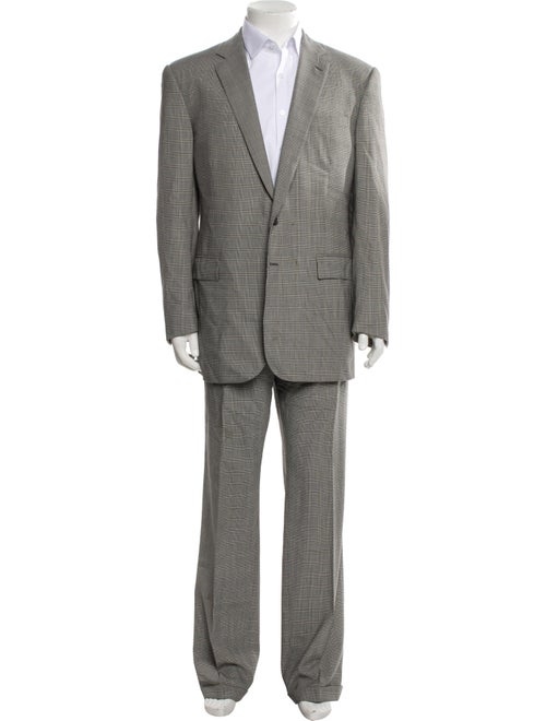 Ralph Lauren Black Label Wool Plaid Print Two-Piece Suit