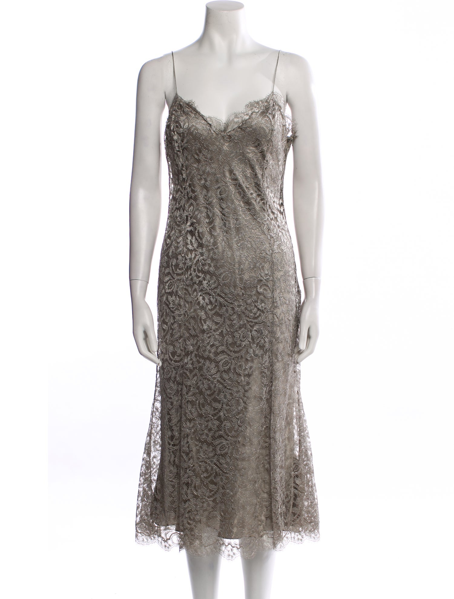 Ralph Lauren Black Label V-Neck Midi Length Dress