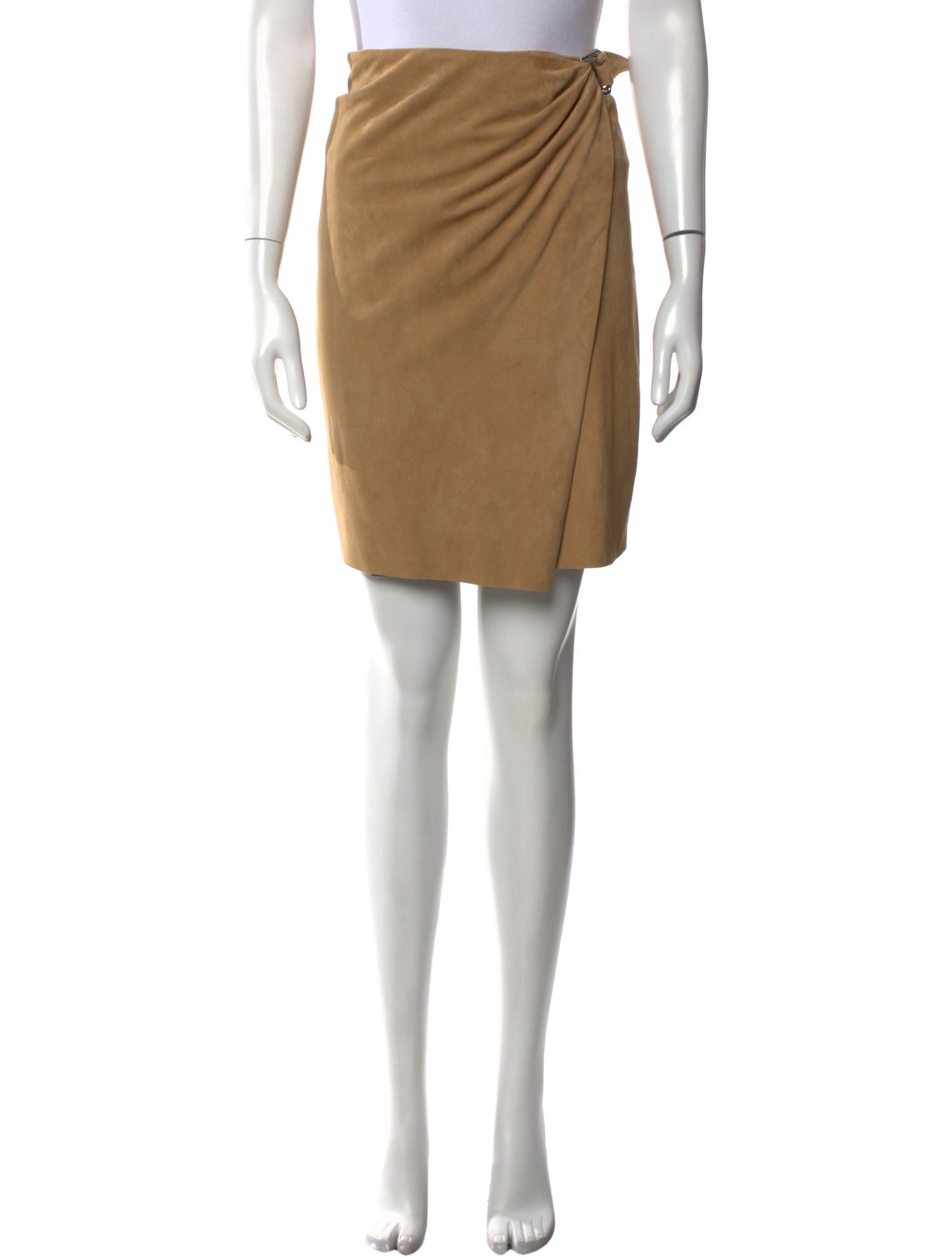 Ralph Lauren Black Label Pleated Accents Knee-Length Skirt