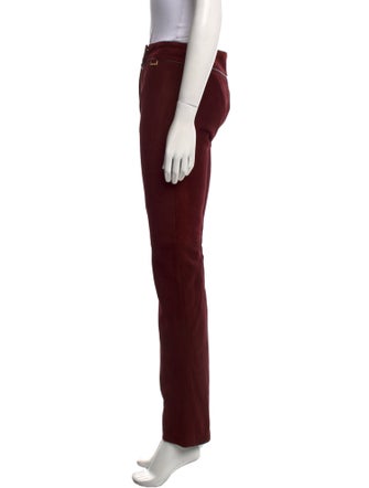 Ralph Lauren Black Label Suede Straight Leg Pants