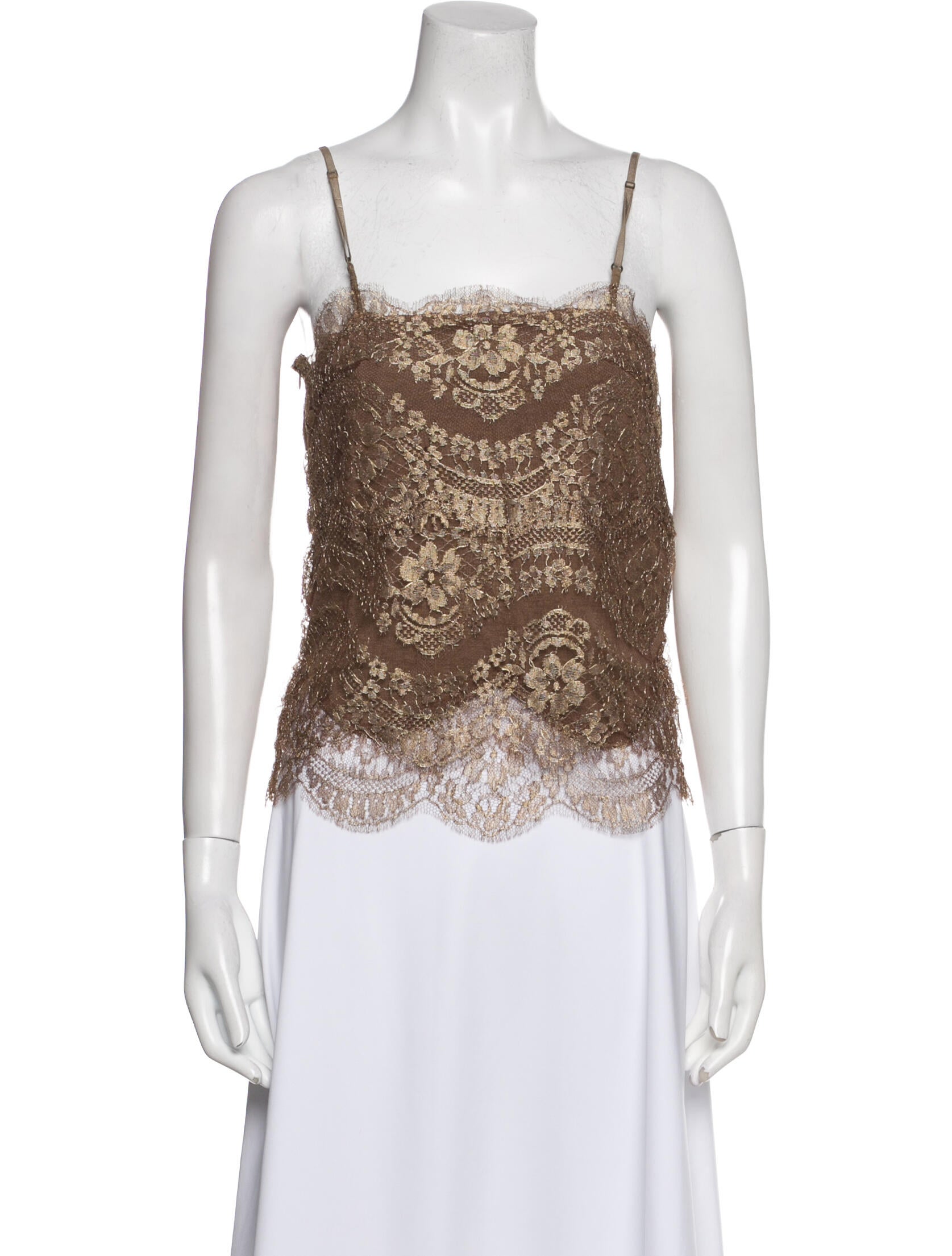 Ralph Lauren Black Label Square Neckline Sleeveless Top