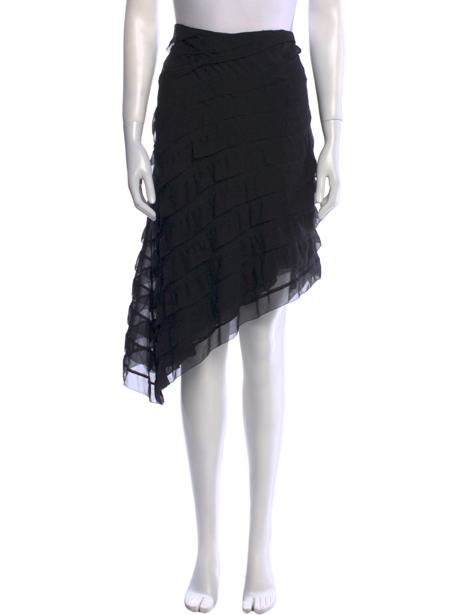 Ralph Lauren Black Label Silk Midi Length Skirt