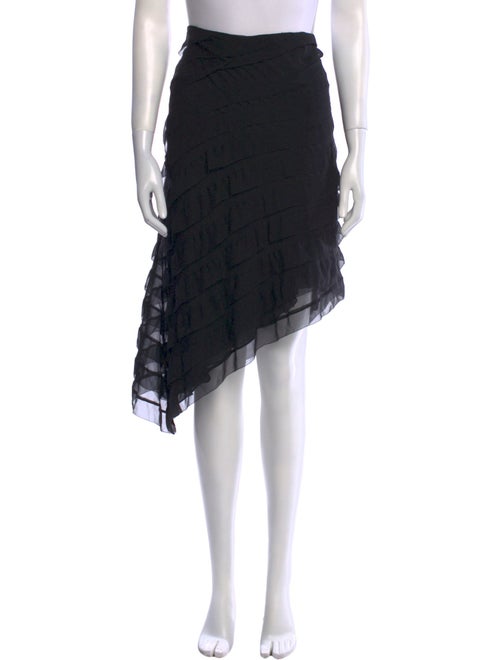 Ralph Lauren Black Label Silk Midi Length Skirt