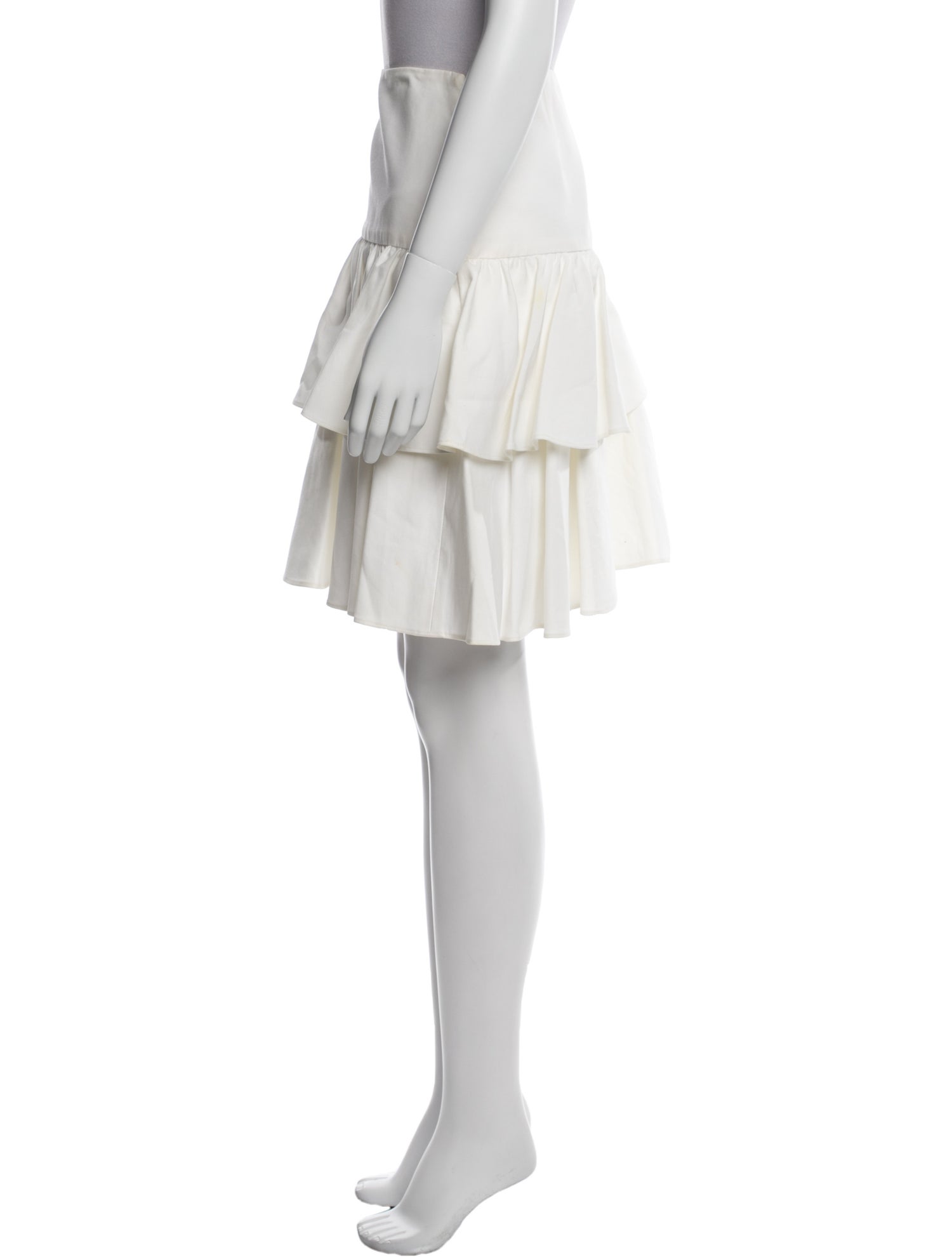 Ralph Lauren Black Label Ruffle Embellishment Knee-Length Skirt