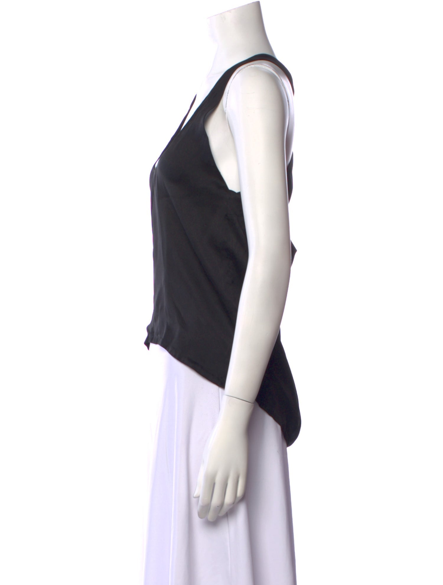 Ralph Lauren Black Label Scoop Neck Sleeveless Top