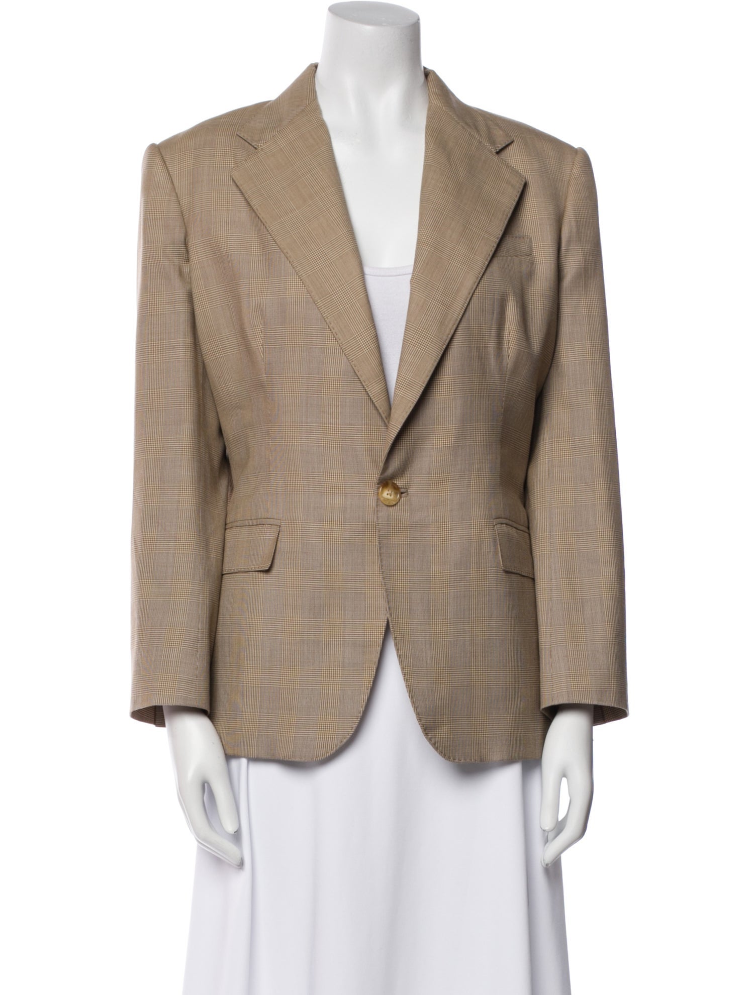 Ralph Lauren Black Label Wool Plaid Print Blazer