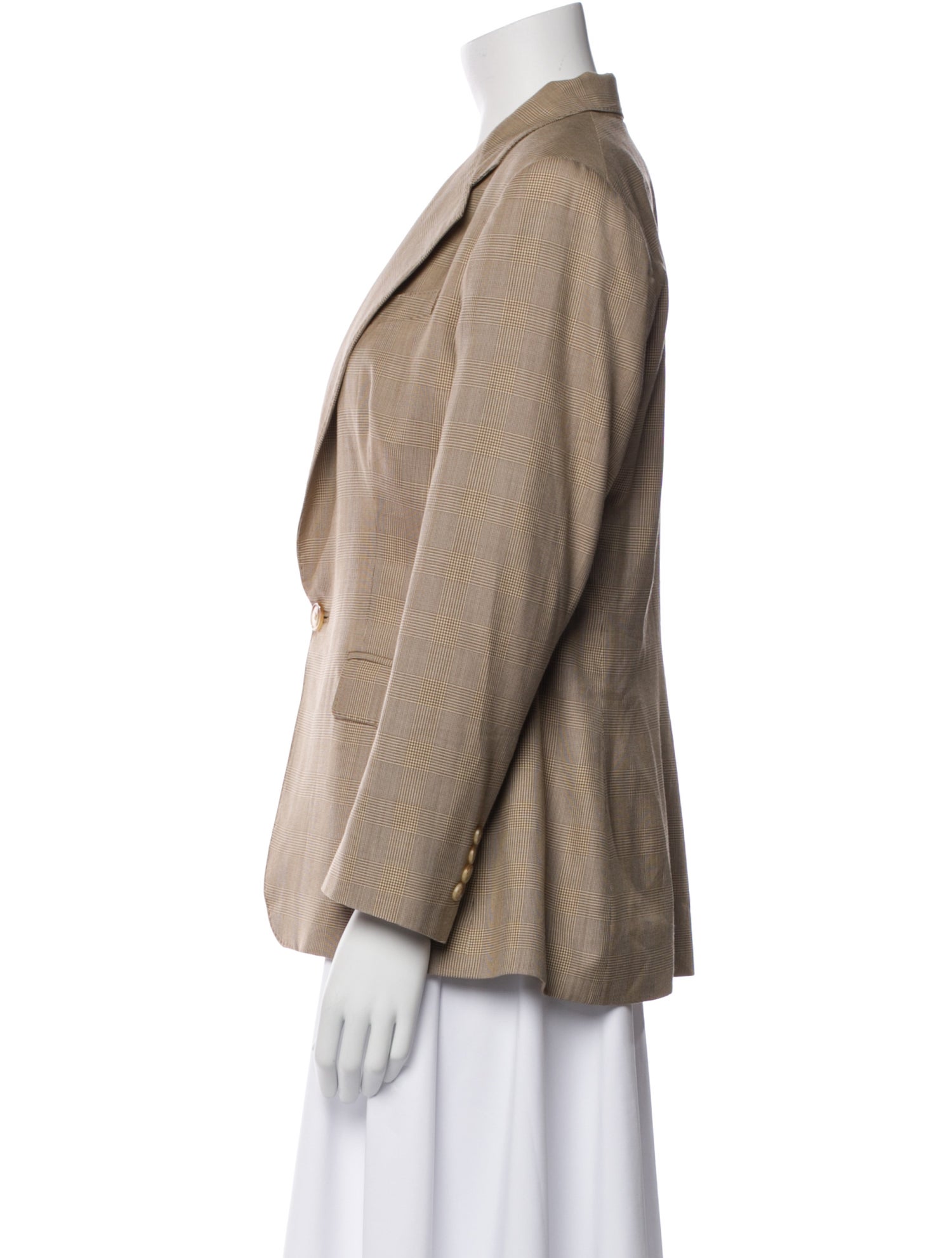 Ralph Lauren Black Label Wool Plaid Print Blazer