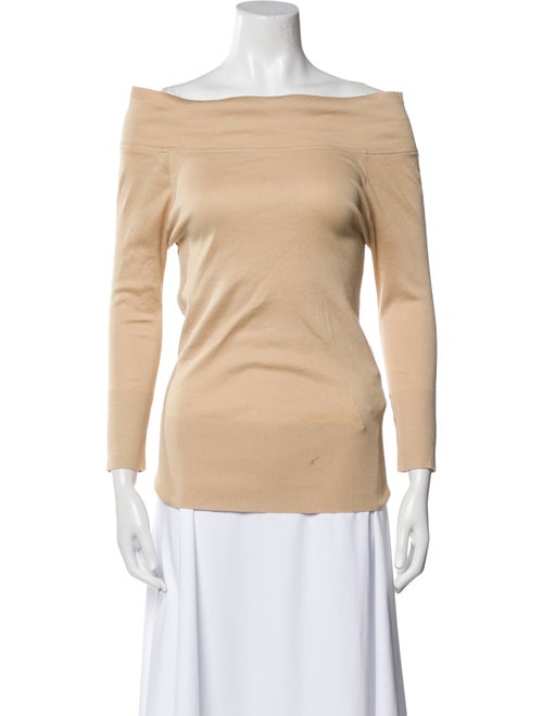 Ralph Lauren Black Label Off-The-Shoulder Three-Quarter Sleeve Top