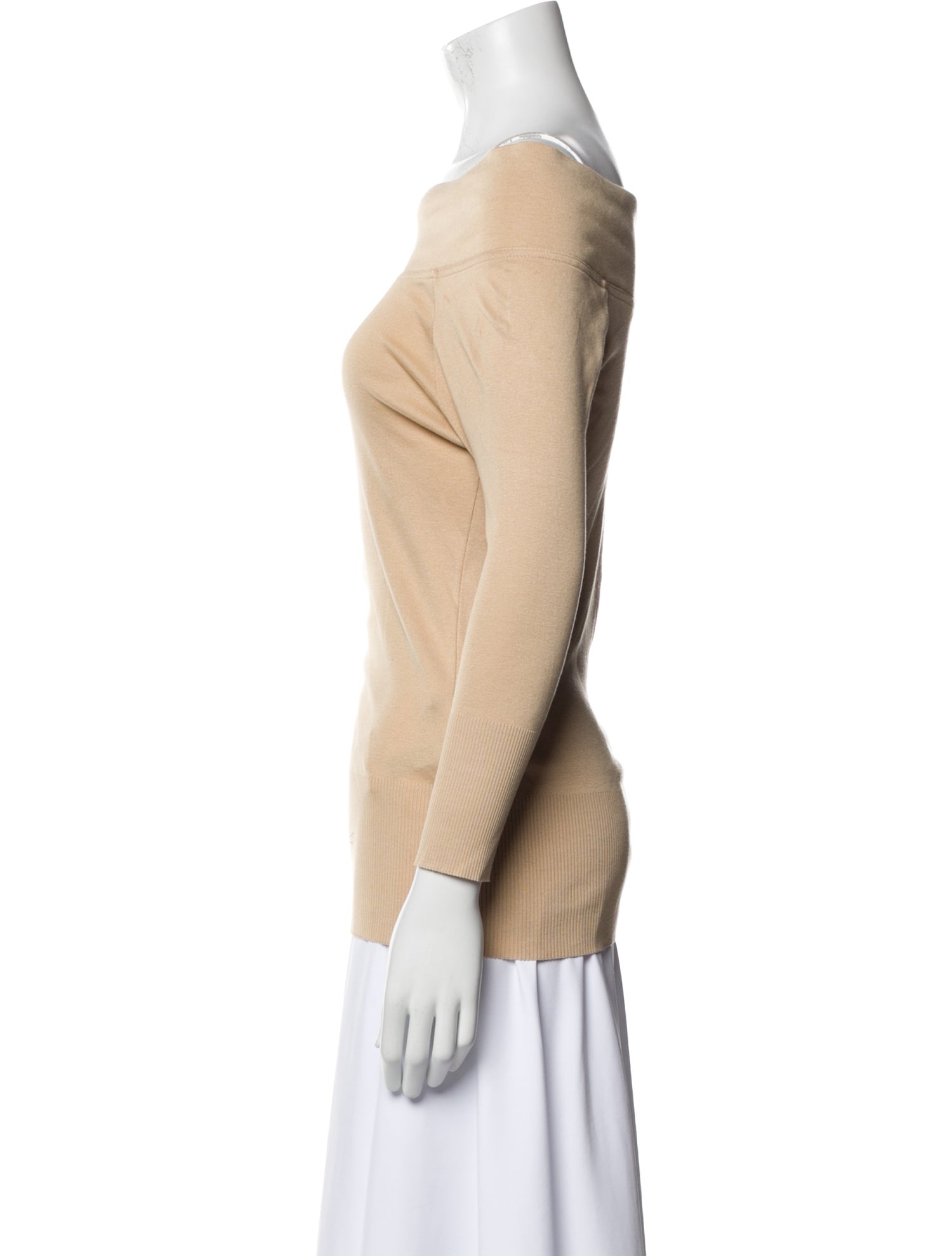 Ralph Lauren Black Label Off-The-Shoulder Three-Quarter Sleeve Top