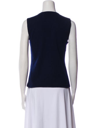 Ralph Lauren Black Label Leather Crew Neck Top