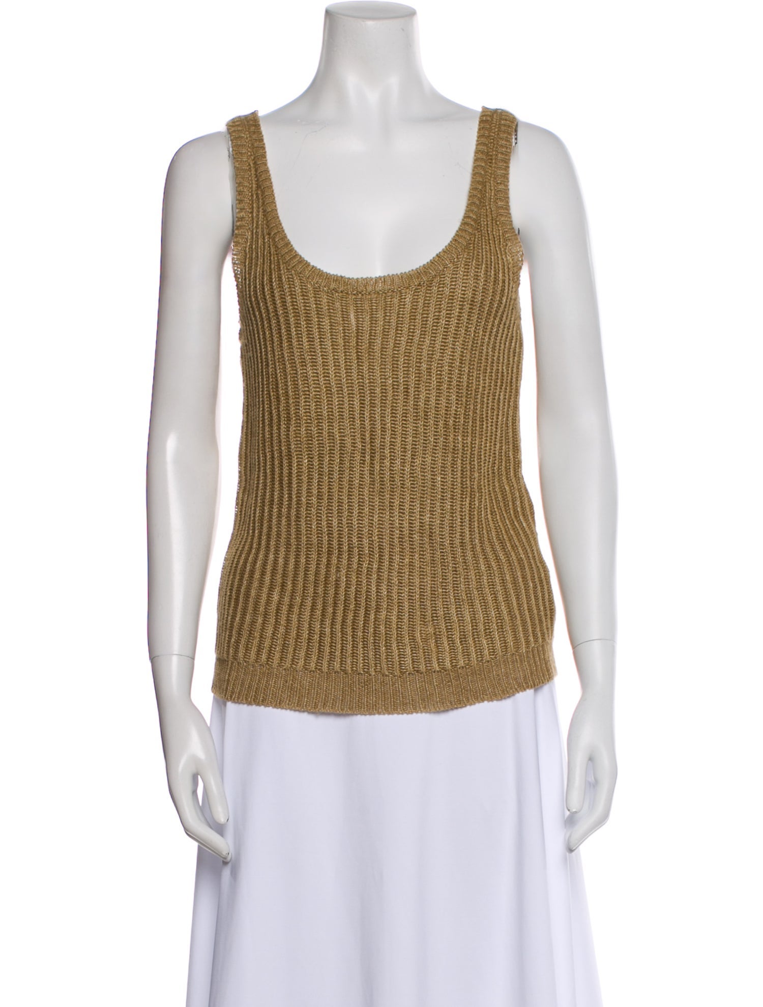 Ralph Lauren Black Label Linen Scoop Neck Top