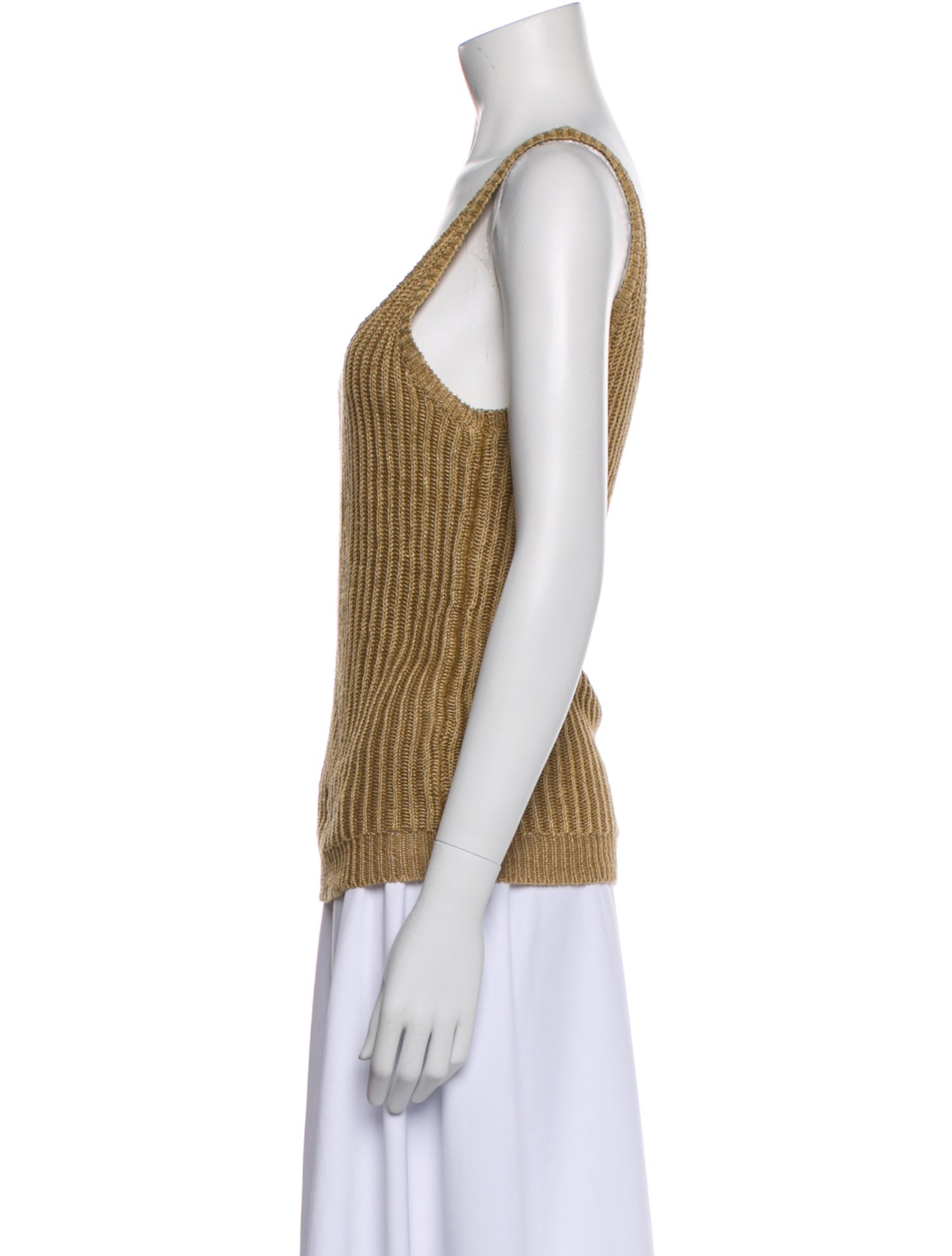 Ralph Lauren Black Label Linen Scoop Neck Top