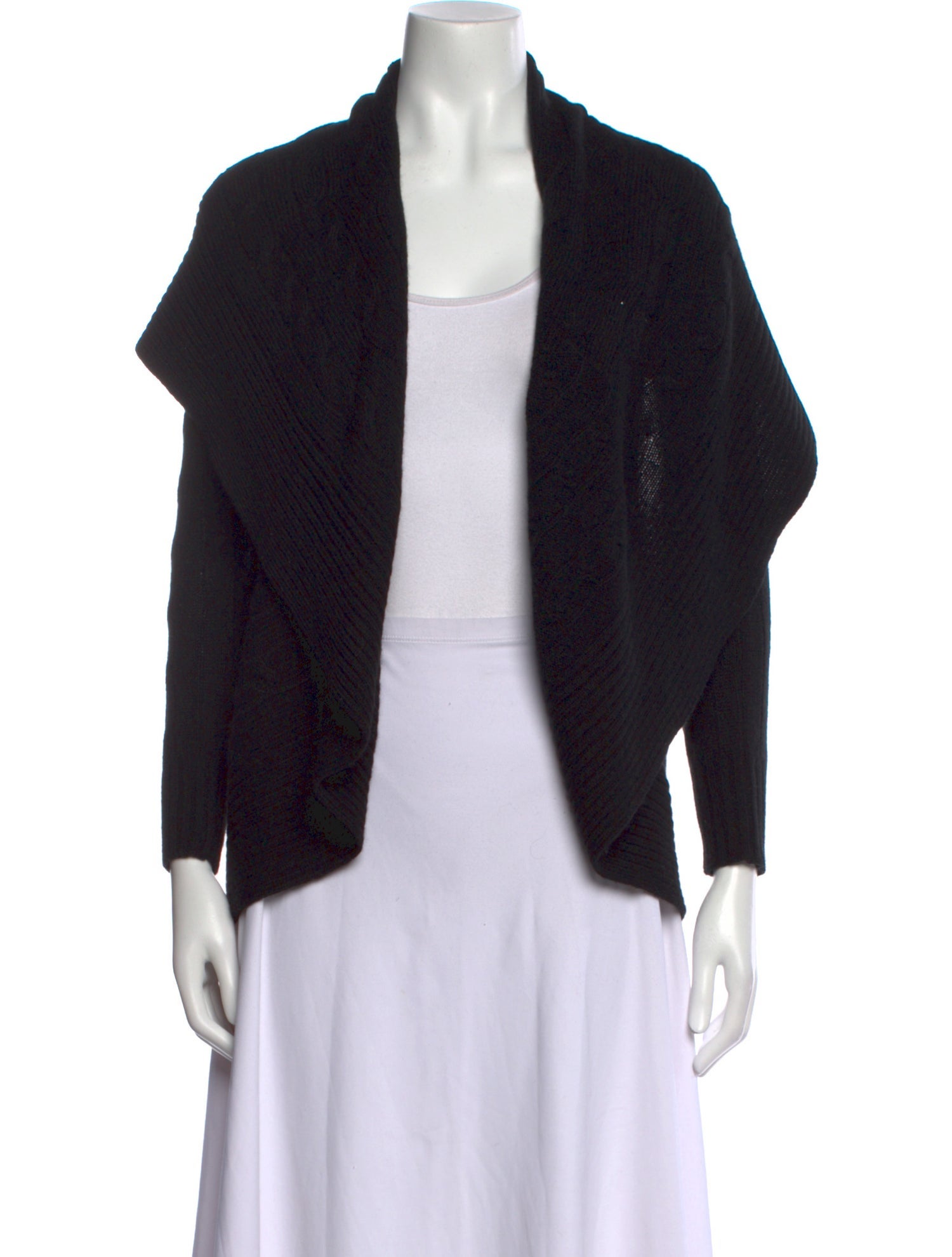 Ralph Lauren Black Label Cashmere Open Front Sweater