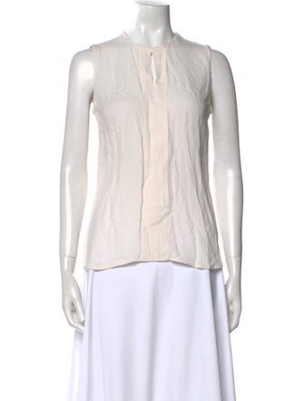 Ralph Lauren Black Label Crew Neck Sleeveless Blouse