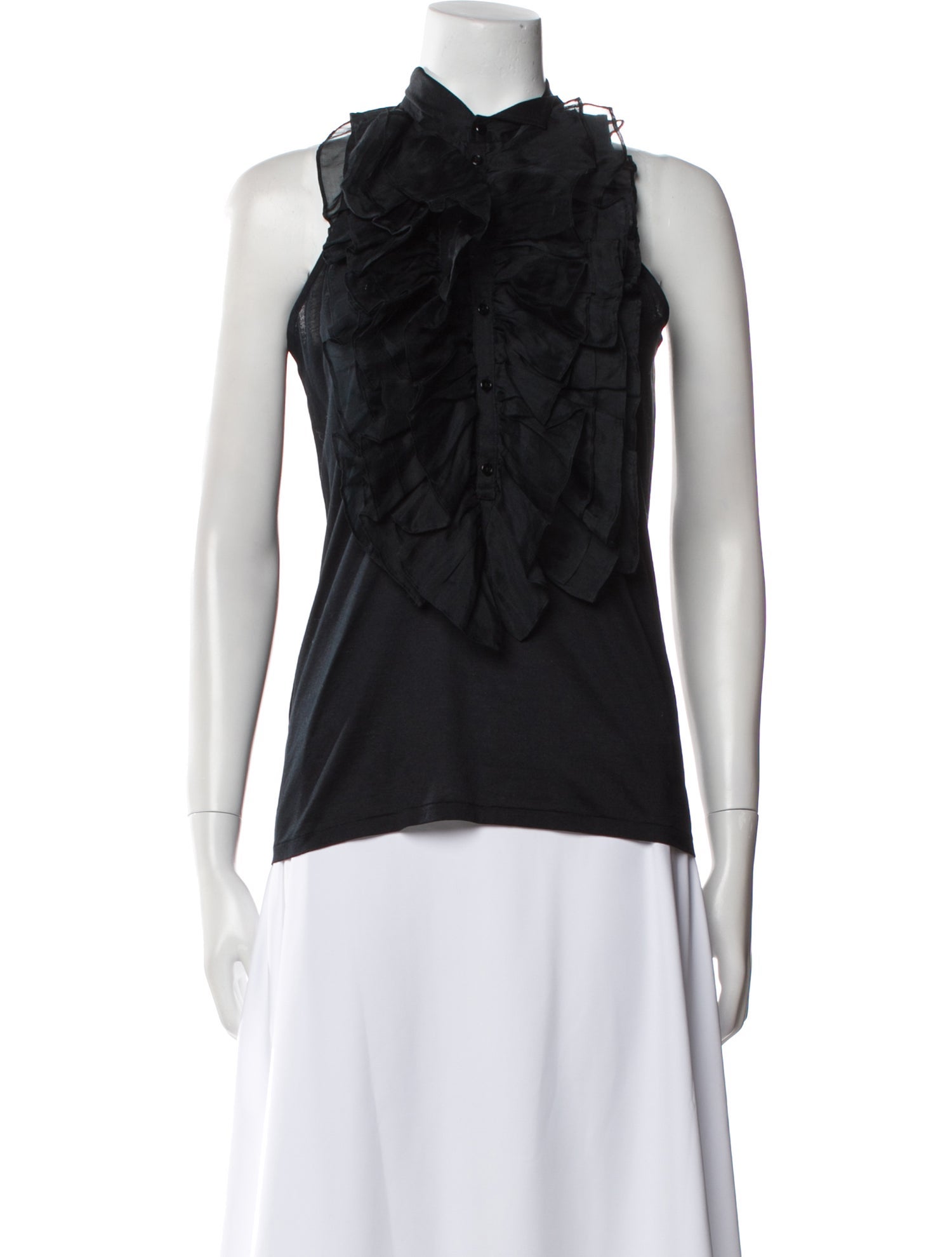 Ralph Lauren Black Label Mock Neck Sleeveless Top