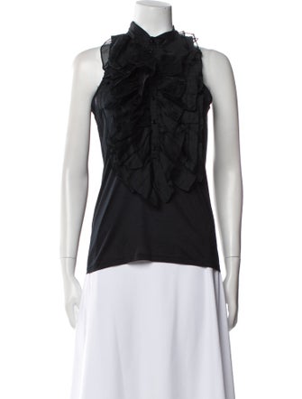 Ralph Lauren Black Label Mock Neck Sleeveless Top