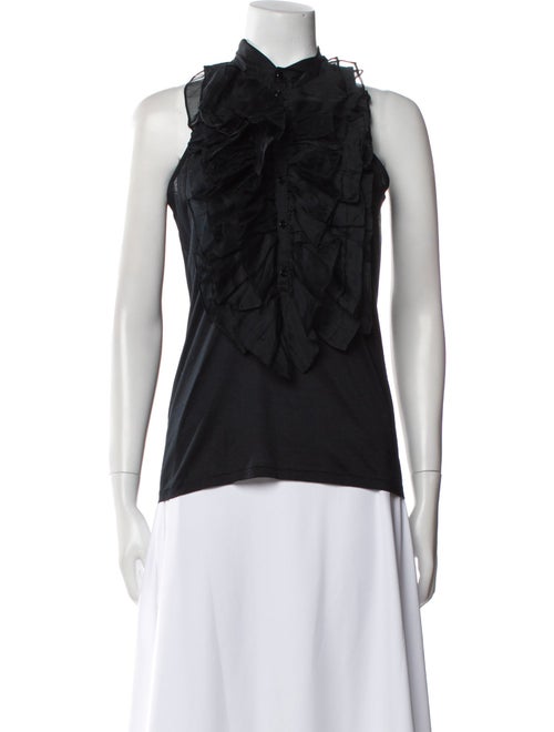 Ralph Lauren Black Label Mock Neck Sleeveless Top
