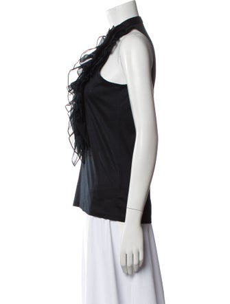 Ralph Lauren Black Label Mock Neck Sleeveless Top
