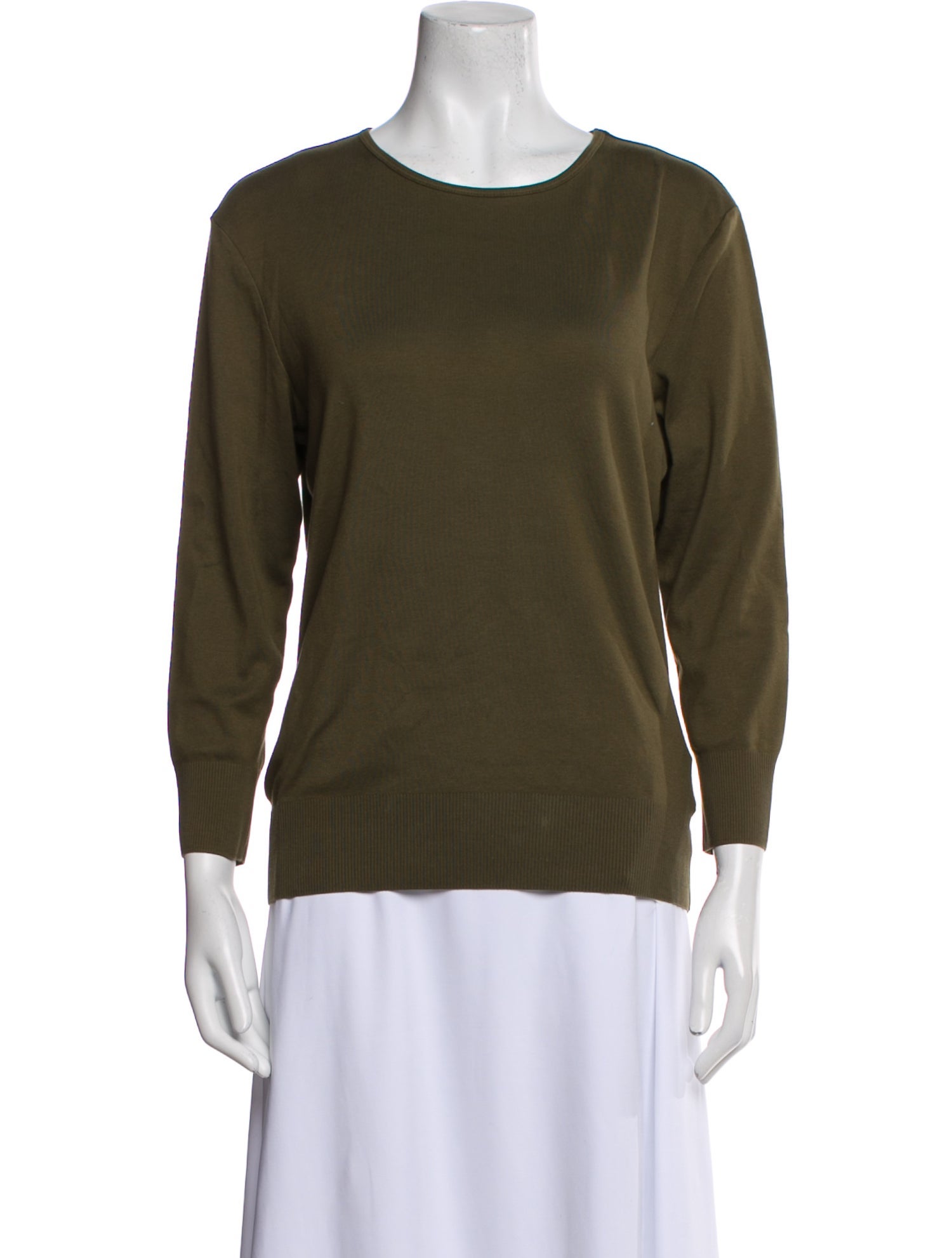 Ralph Lauren Black Label Scoop Neck Three-Quarter Sleeve T-Shirt