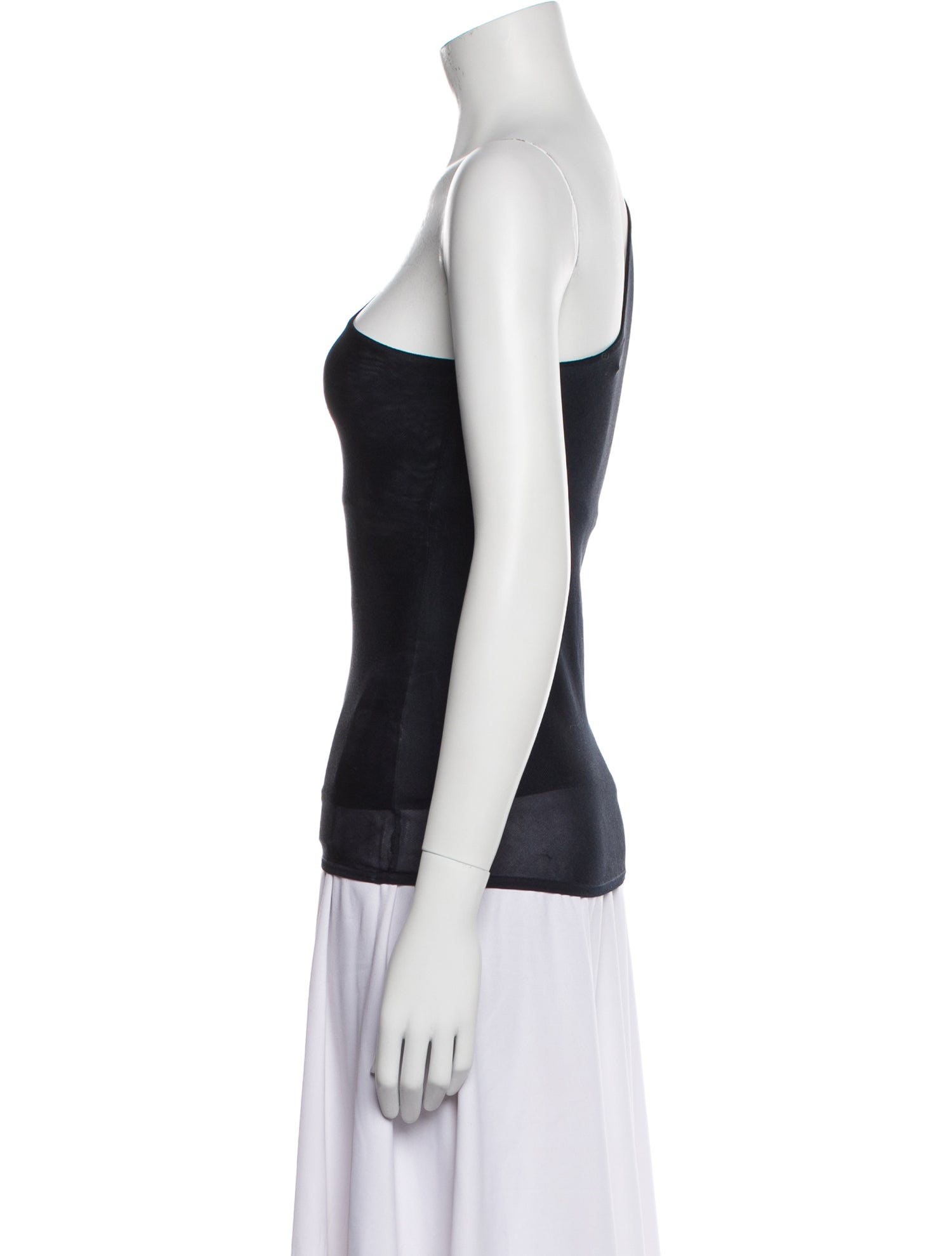 Ralph Lauren Black Label Silk One-Shoulder Top