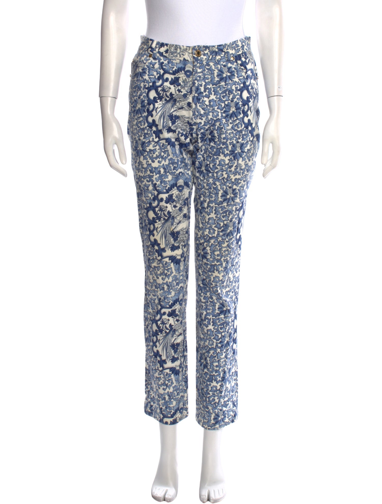 Ralph Lauren Black Label Floral Print Straight Leg Pants