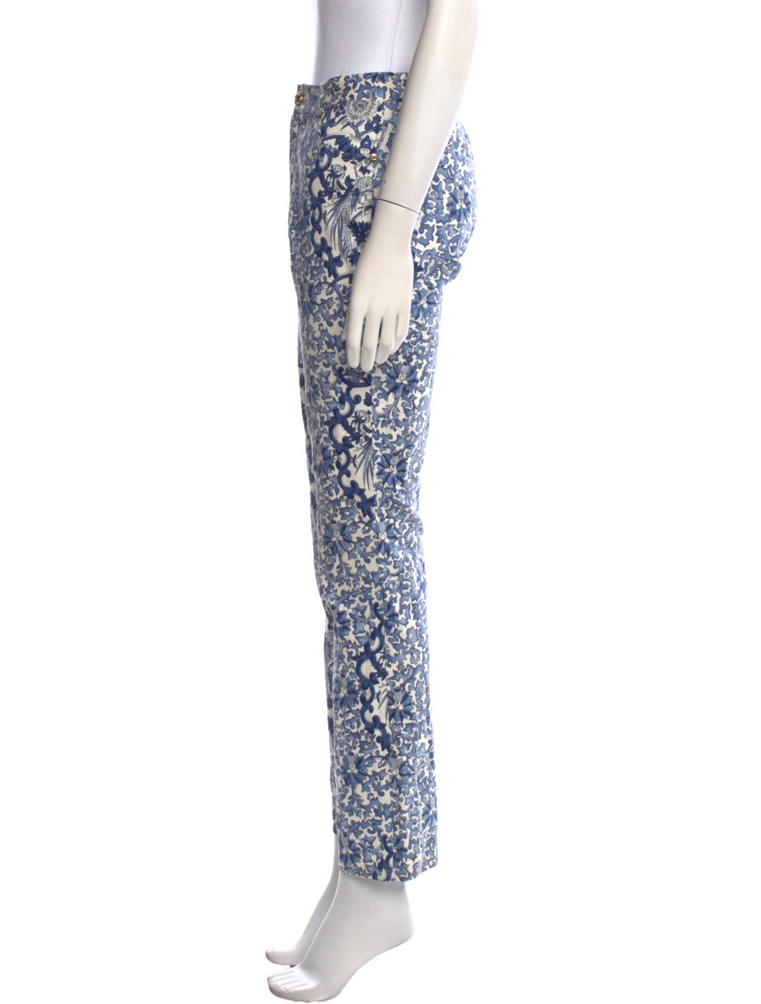 Ralph Lauren Black Label Floral Print Straight Leg Pants