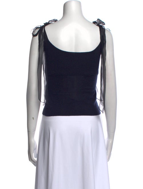 Ralph Lauren Black Label Cashmere Square Neckline Crop Top