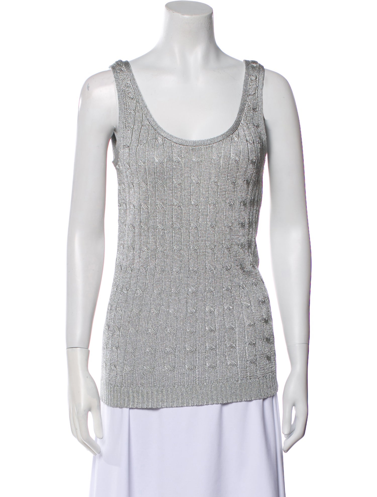 Ralph Lauren Black Label Striped Scoop Neck Top