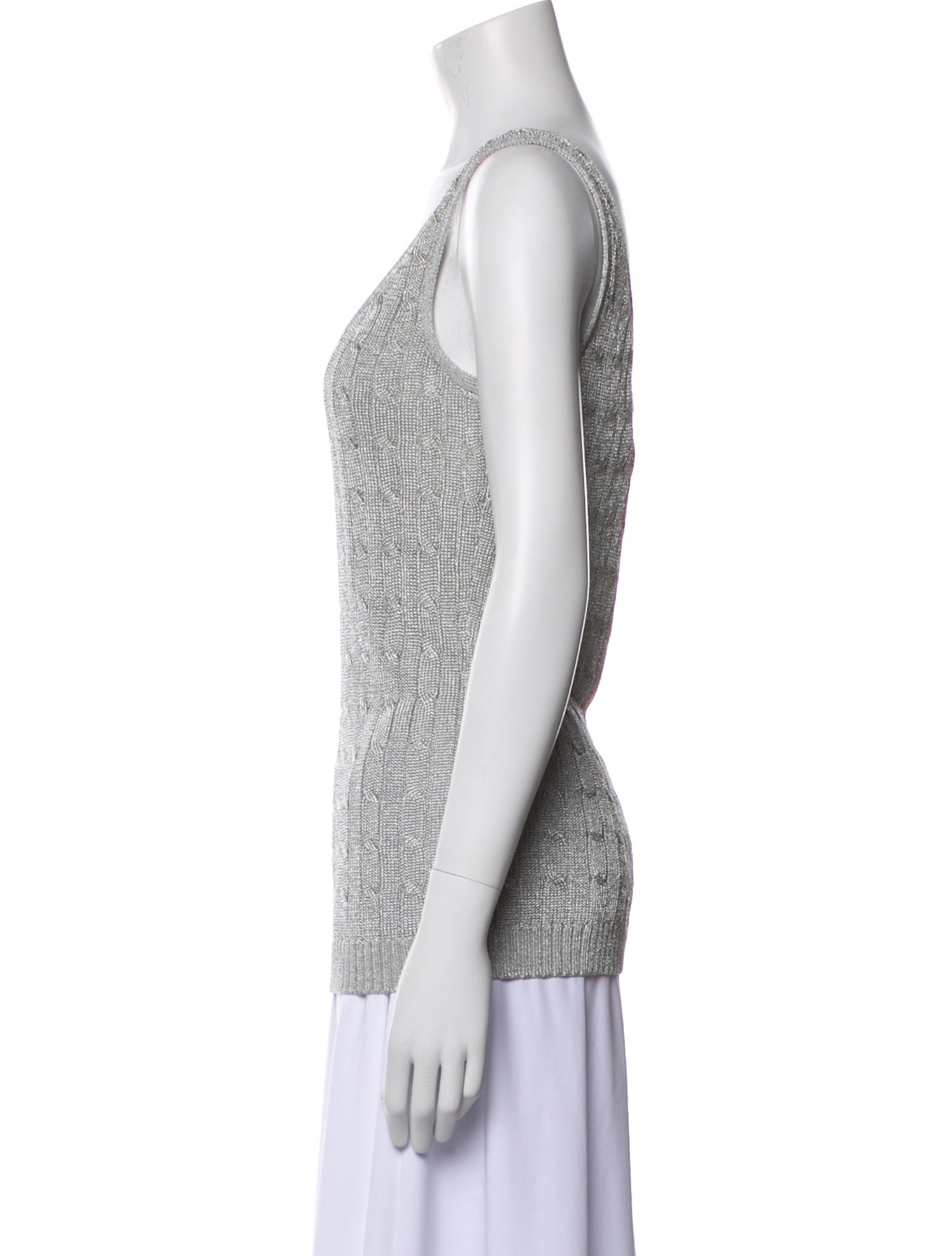 Ralph Lauren Black Label Striped Scoop Neck Top