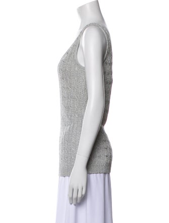 Ralph Lauren Black Label Striped Scoop Neck Top