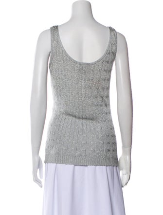 Ralph Lauren Black Label Striped Scoop Neck Top