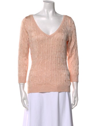 Ralph Lauren Black Label Silk V-Neck Top