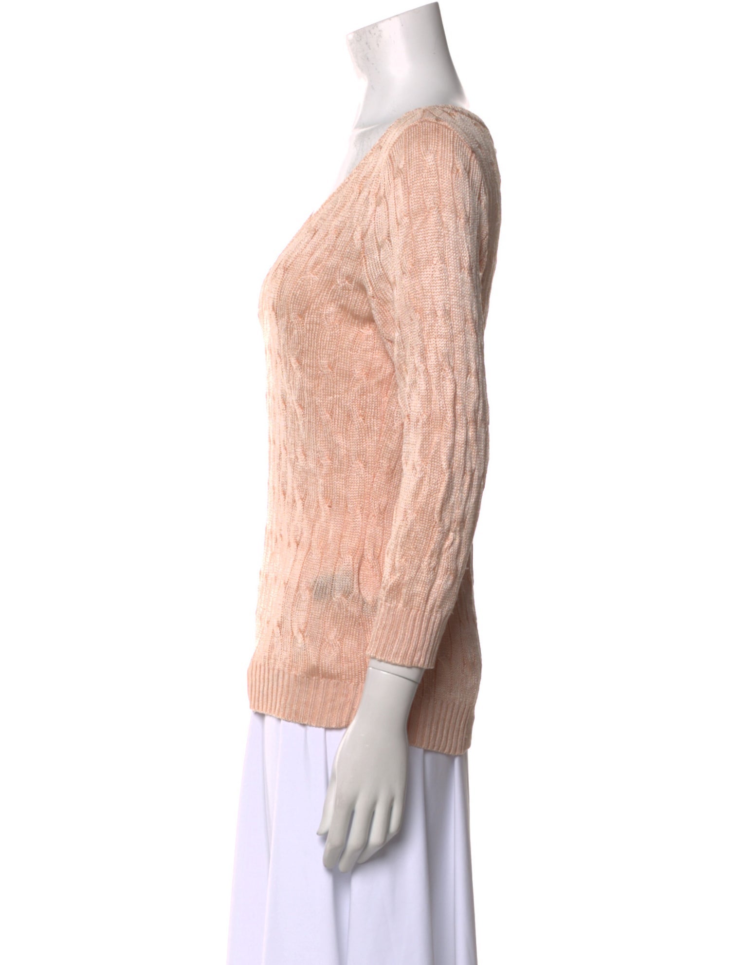 Ralph Lauren Black Label Silk V-Neck Top